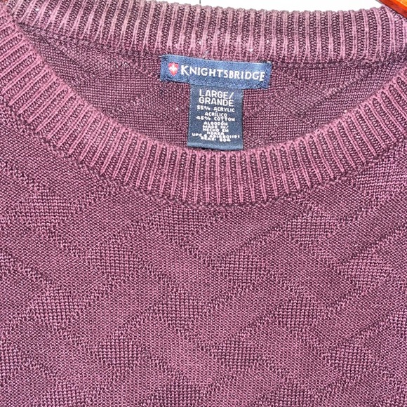 Vintage Men's Knightsbridge Purple Sweater Large - Picture 2 of 4